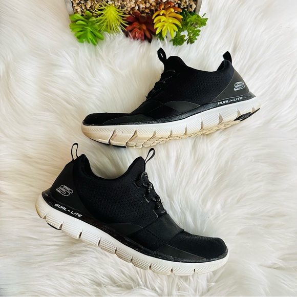 SKECHERS Dual-Lite Memory Foam Air Cooled Running Walking Slip On Shoes, Size 7 - Picture 2 of 8